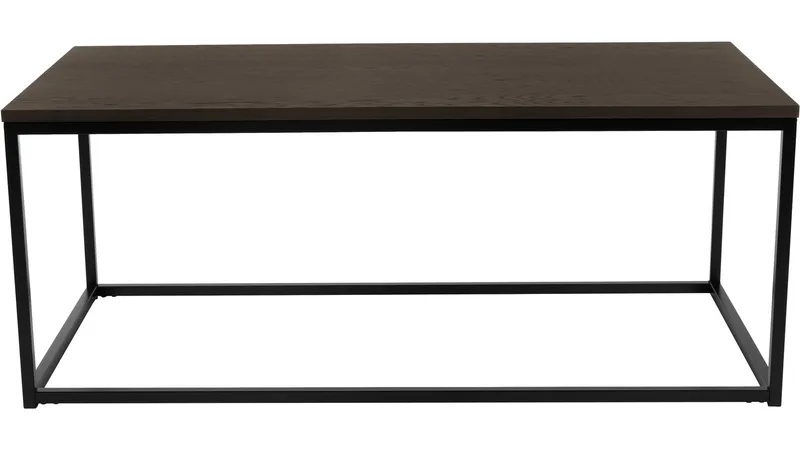 Soffbord Dover 120x60 cm - Mörkbrun ekfaner med svartlackade metallben - Möbler - Vardagsrum - Soffbord & vardagsrumsbord - Soffbord