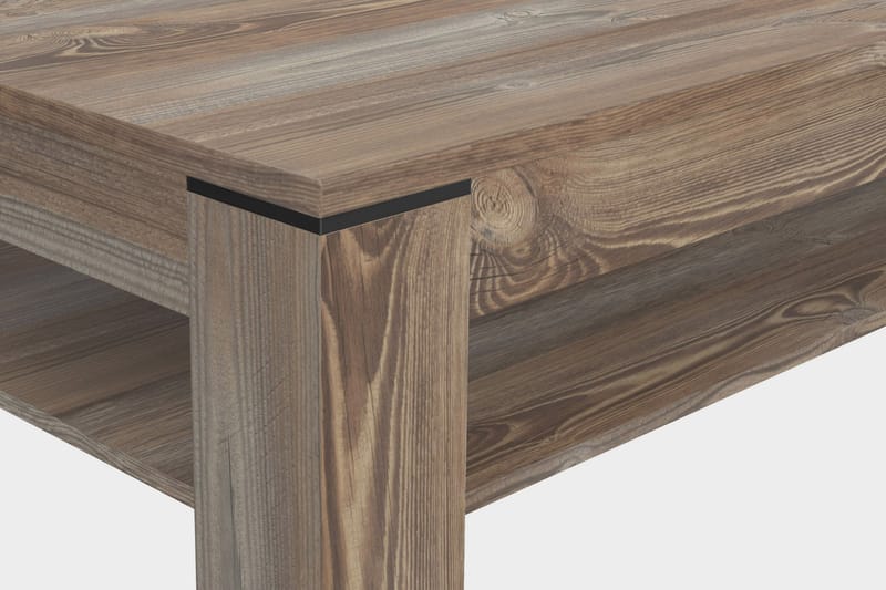 ECKLANDS Soffbord 120 cm med Förvaring Hylla Brun/Svart - Möbler - Vardagsrum - Soffbord & vardagsrumsbord - Soffbord