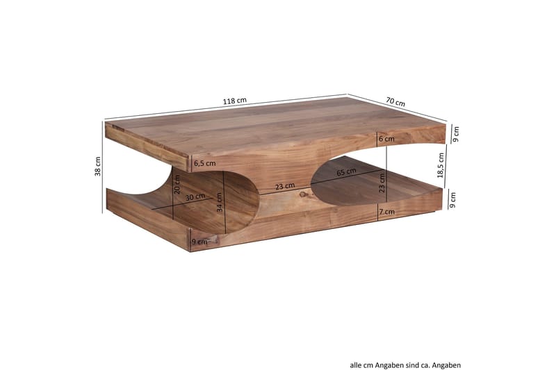 Eidan Soffbord 118 cm - Massivt trä - Möbler - Vardagsrum - Soffbord & vardagsrumsbord - Soffbord