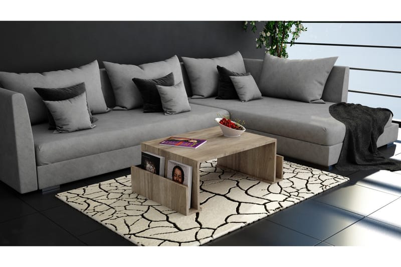 Elegancia Soffbord 95 cm med Tidningsförvaring - Valnötsbrun - Möbler - Vardagsrum - Soffbord & vardagsrumsbord - Soffbord