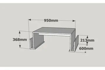 Elegancia Soffbord 95 cm med Tidningsförvaring - Valnötsbrun - Möbler - Vardagsrum - Soffbord & vardagsrumsbord - Soffbord