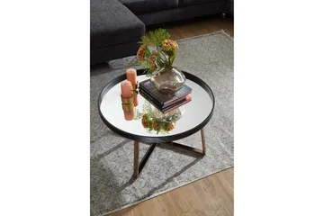 Elphin Soffbord 78 cm Runt - Glas/Svart - Möbler - Vardagsrum - Soffbord & vardagsrumsbord - Soffbord
