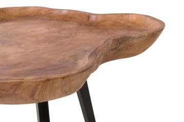 Elsa 60 cm Asymmetrisk Soffbord i Teak - Brun - Möbler - Vardagsrum - Soffbord & vardagsrumsbord - Soffbord