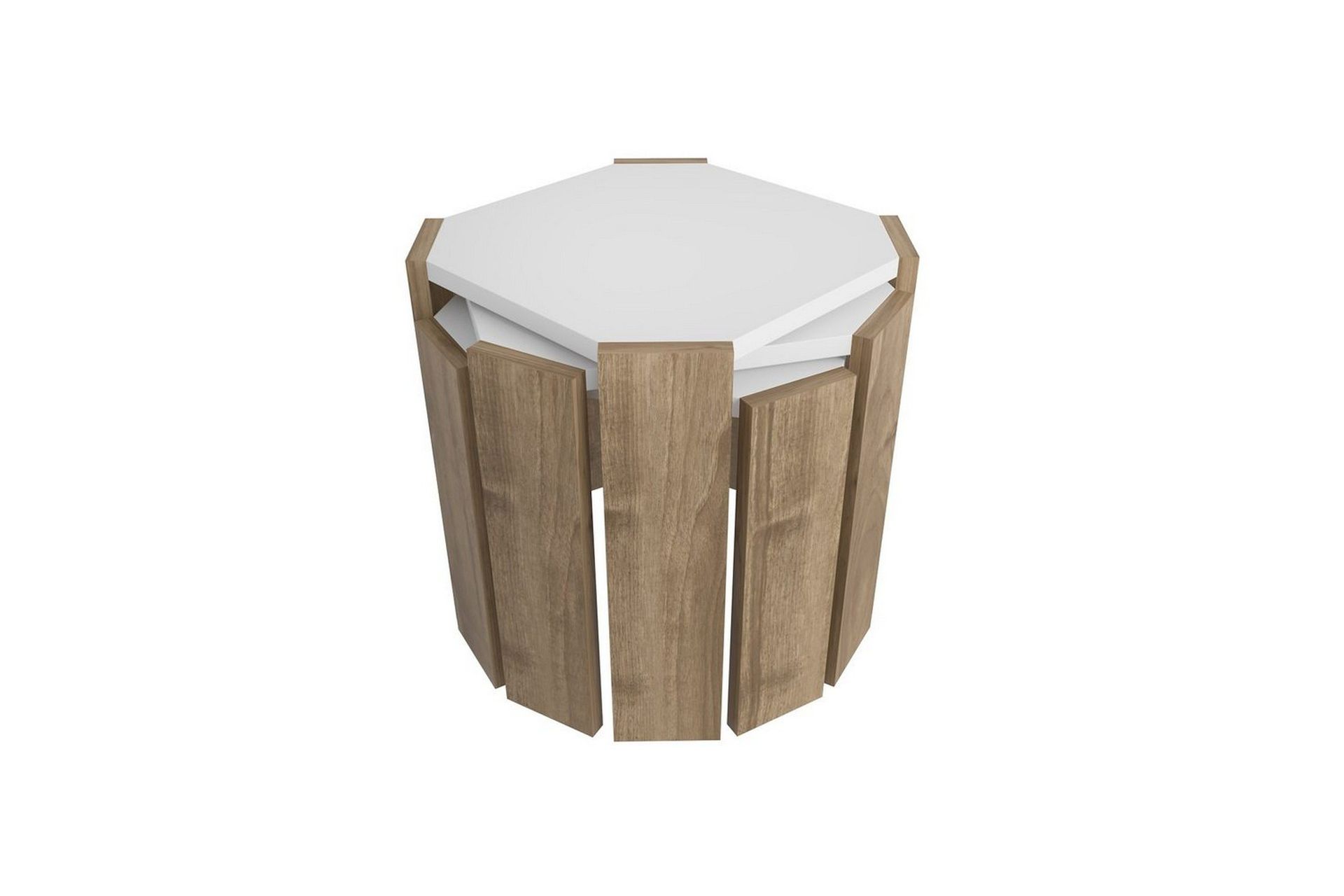 Soffbord Elvaran Vit / Valn&ouml;t - Brun/Vit