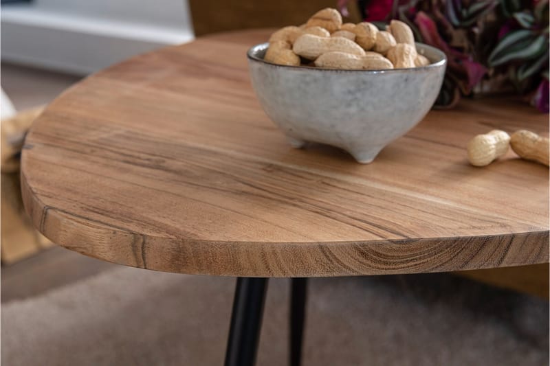 ERINY Satsbord 2-pack 60 cm Brun - Möbler - Vardagsrum - Soffbord & vardagsrumsbord - Soffbord