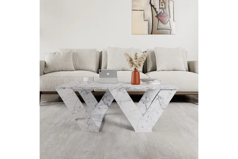 Soffbord Eviren Carraramarmor - Carraramarmor - Möbler - Vardagsrum - Soffbord & vardagsrumsbord - Marmorbord