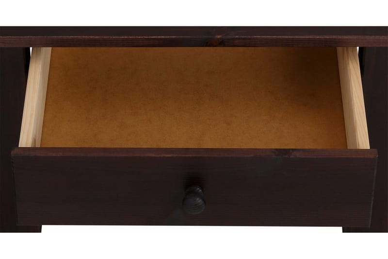 Evonne 60 cm Kvadratiskt Soffbord med Lådor i Furu - Mörkbrun - Möbler - Vardagsrum - Soffbord & vardagsrumsbord - Soffbord