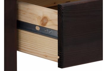 Evonne 60 cm Kvadratiskt Soffbord med Lådor i Furu - Mörkbrun - Möbler - Vardagsrum - Soffbord & vardagsrumsbord - Soffbord