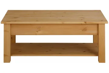 Evonne Soffbord 100 cm med Förvaring 2 Lådor + Hylla - Brun - Möbler - Vardagsrum - Soffbord & vardagsrumsbord - Soffbord
