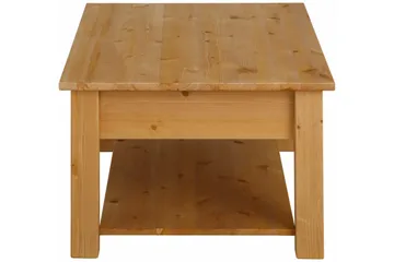 Evonne Soffbord 100 cm med Förvaring 2 Lådor + Hylla - Brun - Möbler - Vardagsrum - Soffbord & vardagsrumsbord - Soffbord