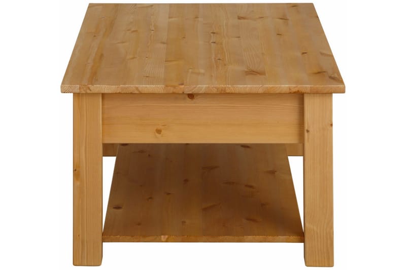 Evonne Soffbord 100 cm med Förvaring 2 Lådor + Hylla - Brun - Möbler - Vardagsrum - Soffbord & vardagsrumsbord - Soffbord
