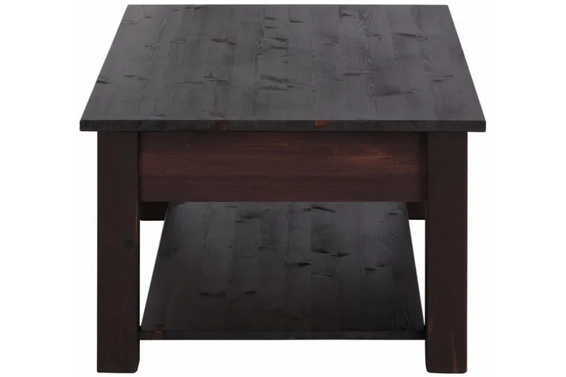 Evonne Soffbord 100 cm med Förvaring 2 Lådor + Hylla - Svart - Möbler - Vardagsrum - Soffbord & vardagsrumsbord - Soffbord