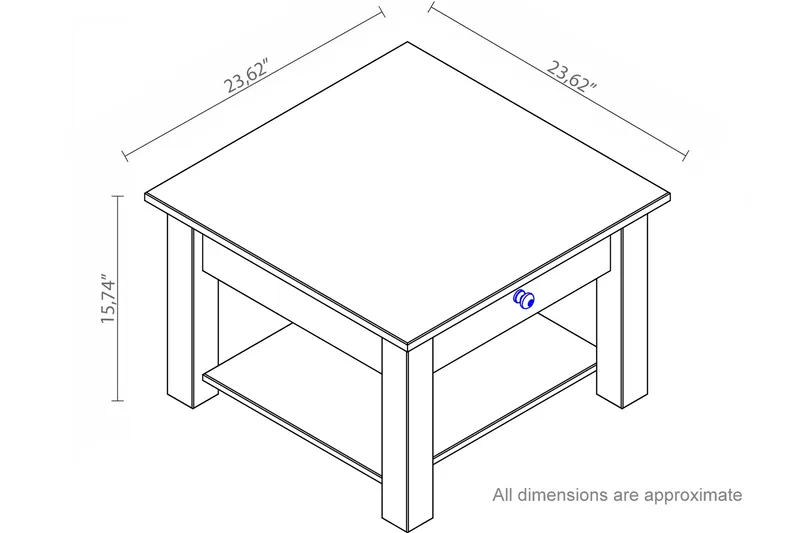 Evonne Soffbord 60 cm - Svart - Möbler - Vardagsrum - Soffbord & vardagsrumsbord - Soffbord