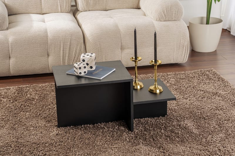 Soffbord Fabrony Soffbord 80x40 cm Svart - Möbler - Vardagsrum - Soffbord & vardagsrumsbord - Soffbord
