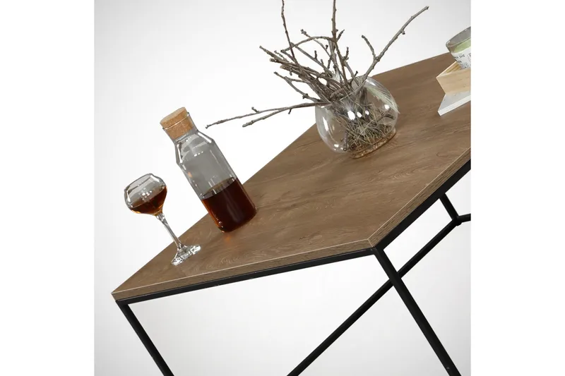 Falan Soffbord 75 cm - Brun Natur/Svart - Möbler - Vardagsrum - Soffbord & vardagsrumsbord - Soffbord