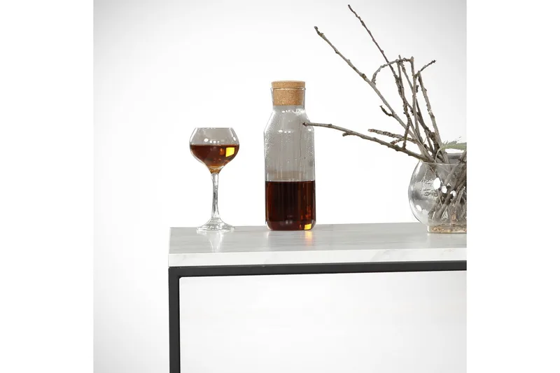 Falan Soffbord 75 cm Marmormönster - Vit/Svart - Möbler - Vardagsrum - Soffbord & vardagsrumsbord - Soffbord