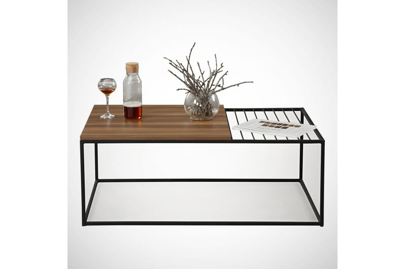 Falan Soffbord 95 cm Ribbor - Brun - Möbler - Vardagsrum - Soffbord & vardagsrumsbord - Soffbord