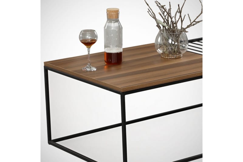 Falan Soffbord 95 cm Ribbor - Brun - Möbler - Vardagsrum - Soffbord & vardagsrumsbord - Soffbord