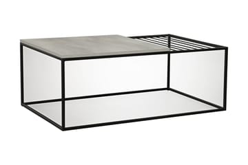 Falan Soffbord 95 cm Ribbor - Vit/Marmor - Möbler - Vardagsrum - Soffbord & vardagsrumsbord - Soffbord