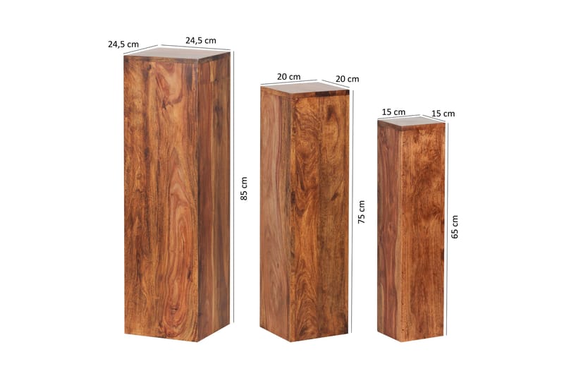 FALEISHA Satsbord 3-pack Brun - Möbler - Vardagsrum - Soffbord & vardagsrumsbord - Soffbord
