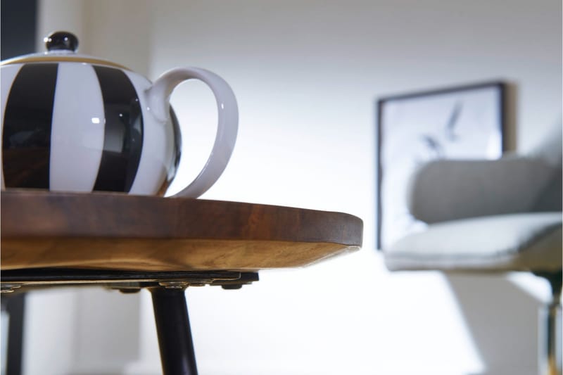 Fanks Soffbord 122 cm Njurformat - Massivt Trä/Svart - Möbler - Vardagsrum - Soffbord & vardagsrumsbord - Soffbord