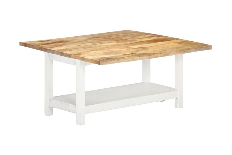 Förlängningsbart soffbord vit 90x(45-90)x45 cm massivt mango - Vit - Soffbord - Bord