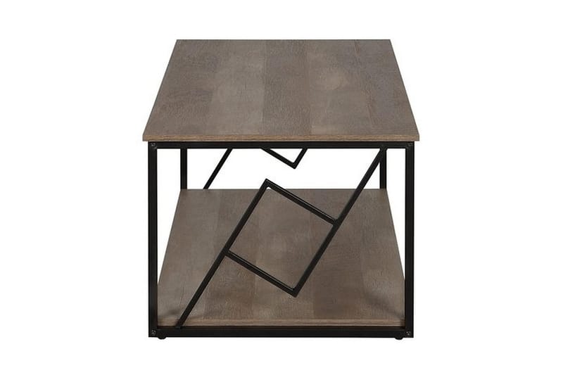 FORRIEN Soffbord 120 cm med Förvaring Hylla Mörkbrun/Svart - Möbler - Vardagsrum - Soffbord & vardagsrumsbord - Soffbord