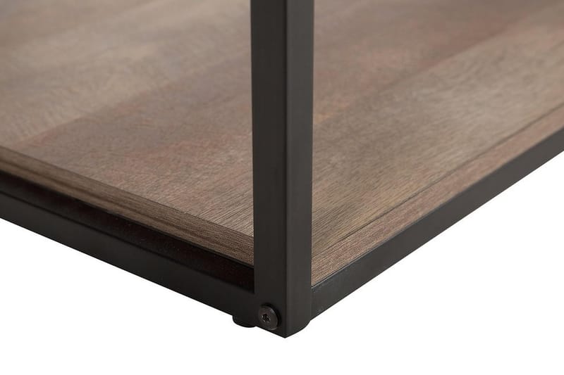 FORRIEN Soffbord 120 cm med Förvaring Hylla Mörkbrun/Svart - Möbler - Vardagsrum - Soffbord & vardagsrumsbord - Soffbord
