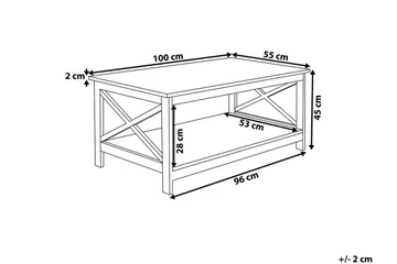 Fostia Soffbord 100 cm med Förvaring Hylla - Vit - Möbler - Vardagsrum - Soffbord & vardagsrumsbord - Soffbord