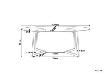 Frechen Soffbord 120 cm - Glas/Guld - Möbler - Vardagsrum - Soffbord & vardagsrumsbord - Soffbord