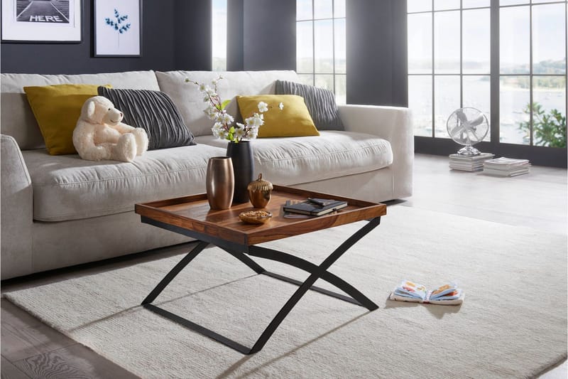 Frederik Soffbord 63 cm - Massivt Trä/Svart - Möbler - Vardagsrum - Soffbord & vardagsrumsbord - Soffbord