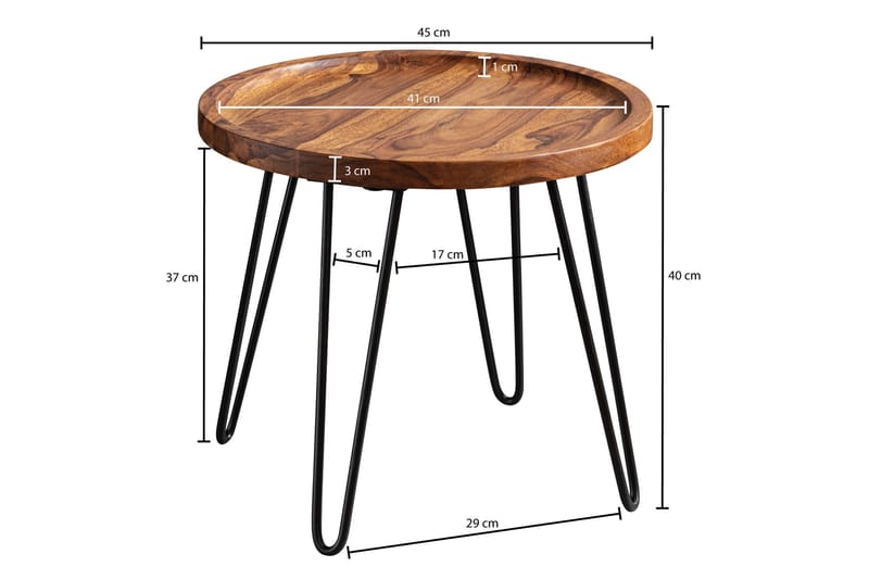 Fromherz Soffbord 45 cm - Trä/natur - Möbler - Vardagsrum - Soffbord & vardagsrumsbord - Soffbord