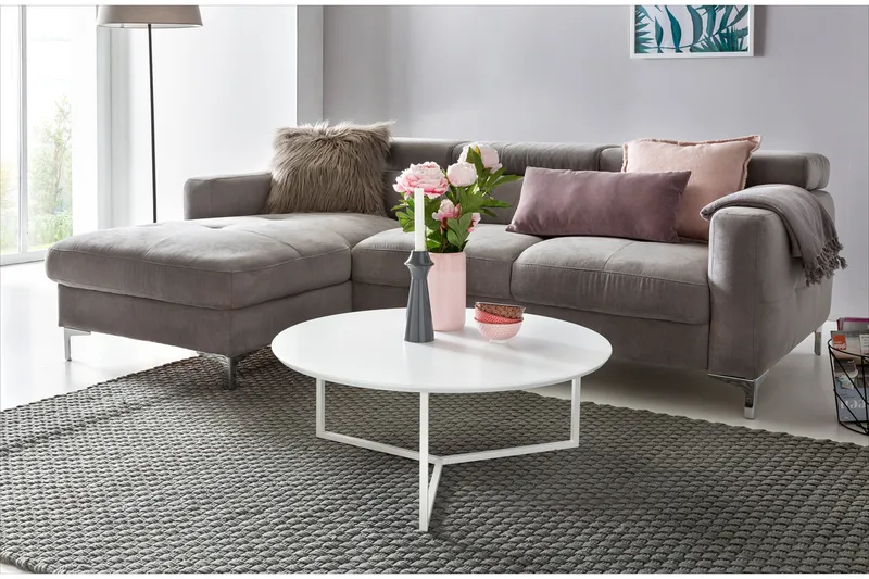 Giamanco Soffbord 80 cm Runt - Vit - Möbler - Vardagsrum - Soffbord & vardagsrumsbord - Soffbord