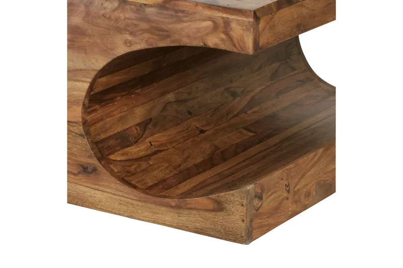 Gjerrild Soffbord 118 cm med Förvaring Hyllor - Massivt Trä - Möbler - Vardagsrum - Soffbord & vardagsrumsbord - Soffbord