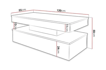 Glenndale Soffbord 55 cm Concept 55 White - Möbler - Vardagsrum - Soffbord & vardagsrumsbord - Soffbord