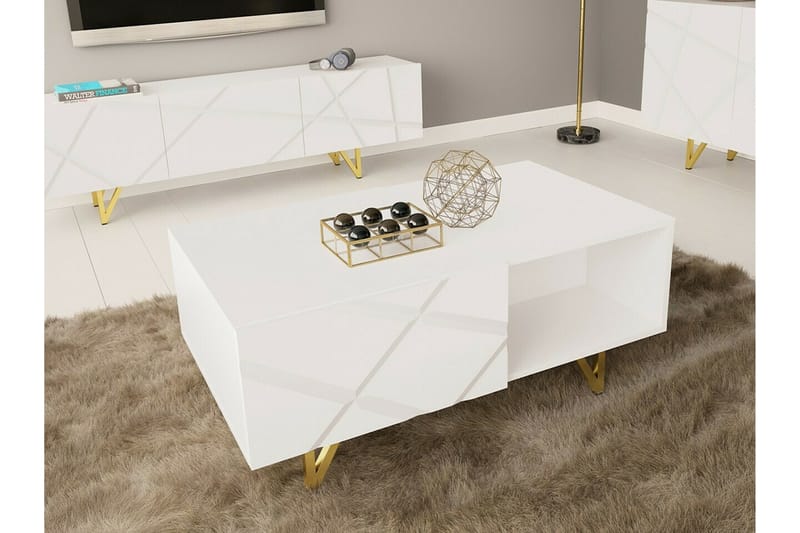 Glenndale Soffbord 59 cm Vit - Möbler - Vardagsrum - Soffbord & vardagsrumsbord - Soffbord