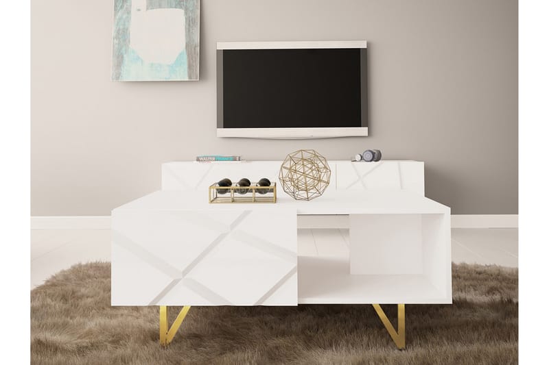 Glenndale Soffbord 59 cm Vit - Möbler - Vardagsrum - Soffbord & vardagsrumsbord - Soffbord