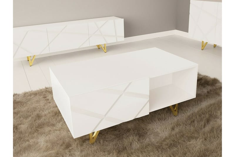 Glenndale Soffbord 59 cm Vit - Möbler - Vardagsrum - Soffbord & vardagsrumsbord - Soffbord