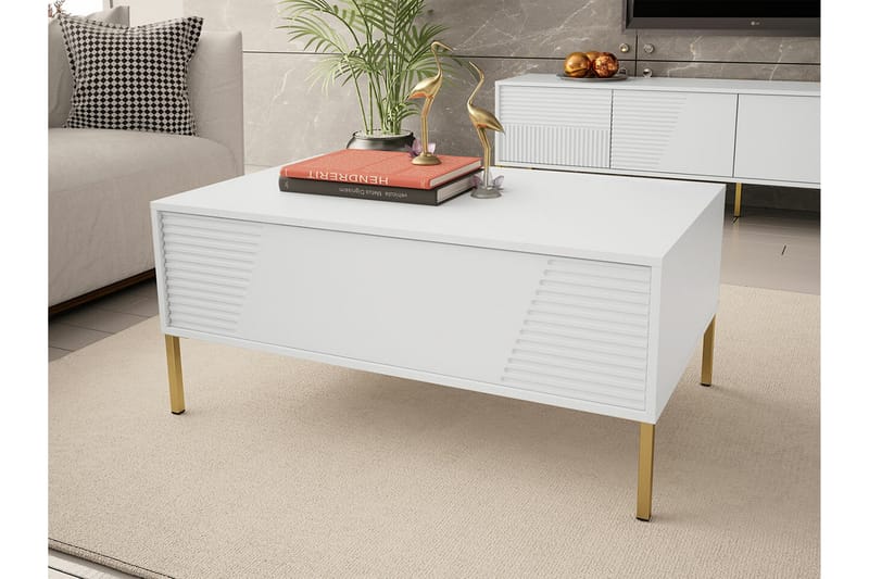 Glenndale Soffbord 60 cm Vit - Möbler - Vardagsrum - Soffbord & vardagsrumsbord - Soffbord
