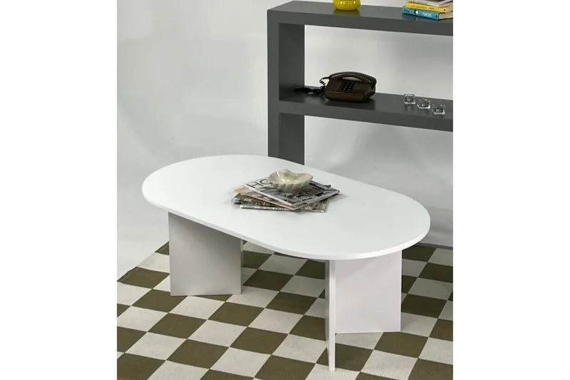 Soffbord Glenure Vit - Vit - Möbler - Vardagsrum - Soffbord & vardagsrumsbord - Soffbord
