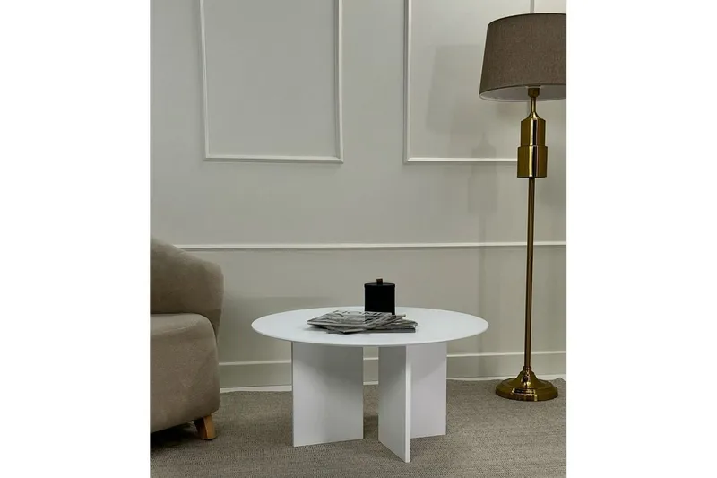 Soffbord Glenure Vit - Vit - Möbler - Vardagsrum - Soffbord & vardagsrumsbord - Soffbord