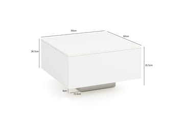 Golnick Soffbord 60 cm med Förvaring - Vit - Möbler - Vardagsrum - Soffbord & vardagsrumsbord - Soffbord
