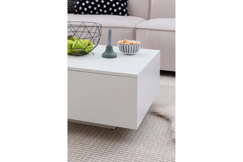 Golnick Soffbord 60 cm med Förvaring - Vit - Möbler - Vardagsrum - Soffbord & vardagsrumsbord - Soffbord