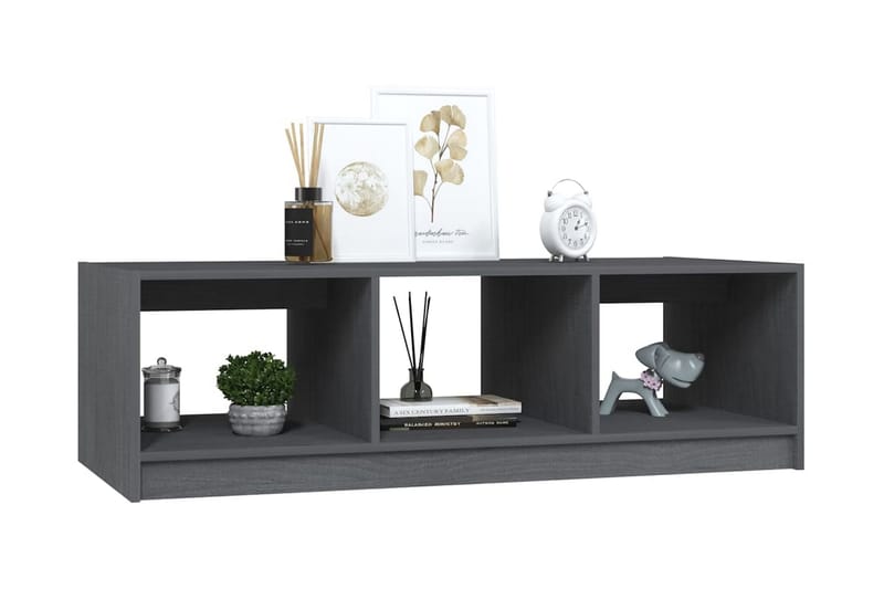 Soffbord grå 110x50x34 cm massiv furu - Grå - Soffbord - Bord