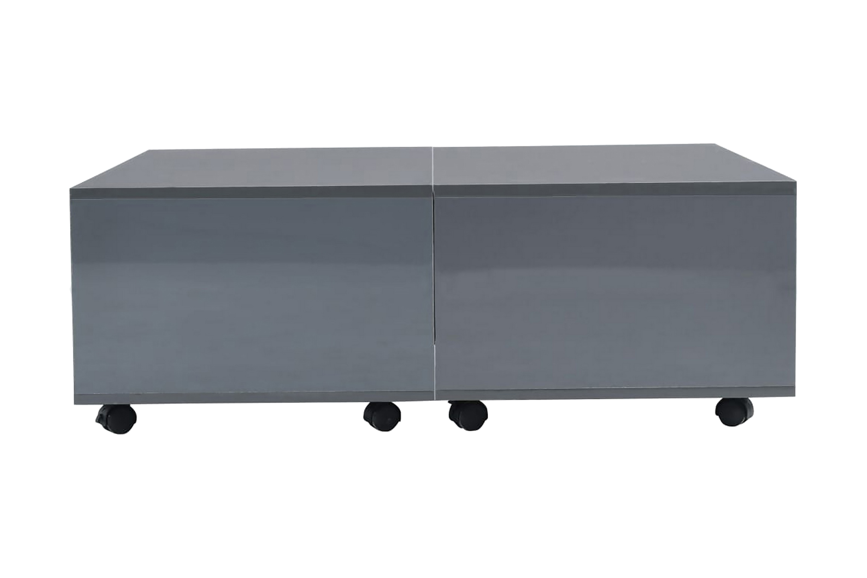 Soffbord grå högglans 100x100x35 cm – Grå