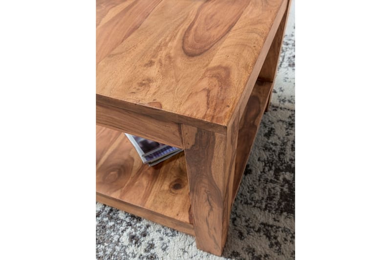 HAEBERLE Soffbord 60 cm med Förvaring Hylla Akacia - Möbler - Vardagsrum - Soffbord & vardagsrumsbord - Soffbord