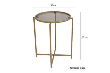 Hardinwre Soffbord 50 cm Runt 2-pack - Guld/Rökfärgat - Möbler - Vardagsrum - Soffbord & vardagsrumsbord - Satsbord