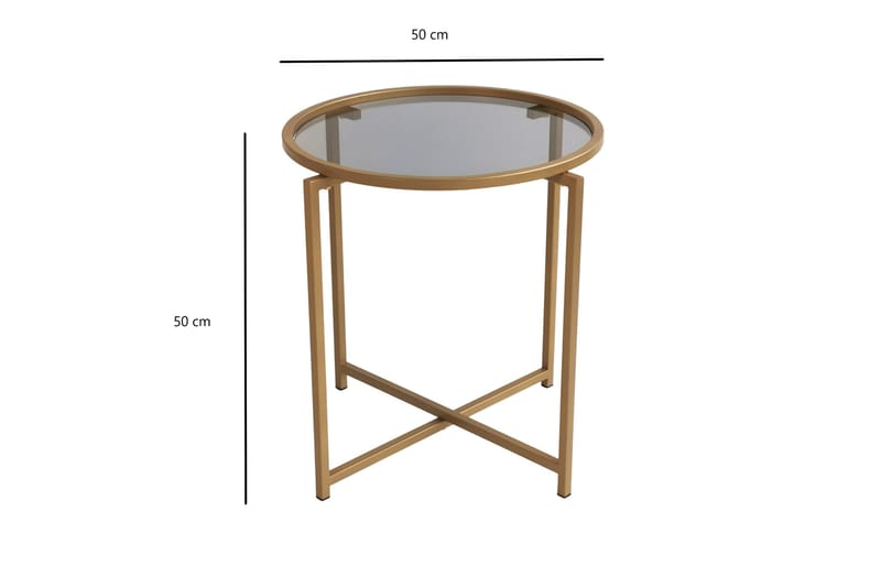 Hardinwre Soffbord 50 cm Runt 2-pack - Guld - Möbler - Vardagsrum - Soffbord & vardagsrumsbord - Satsbord