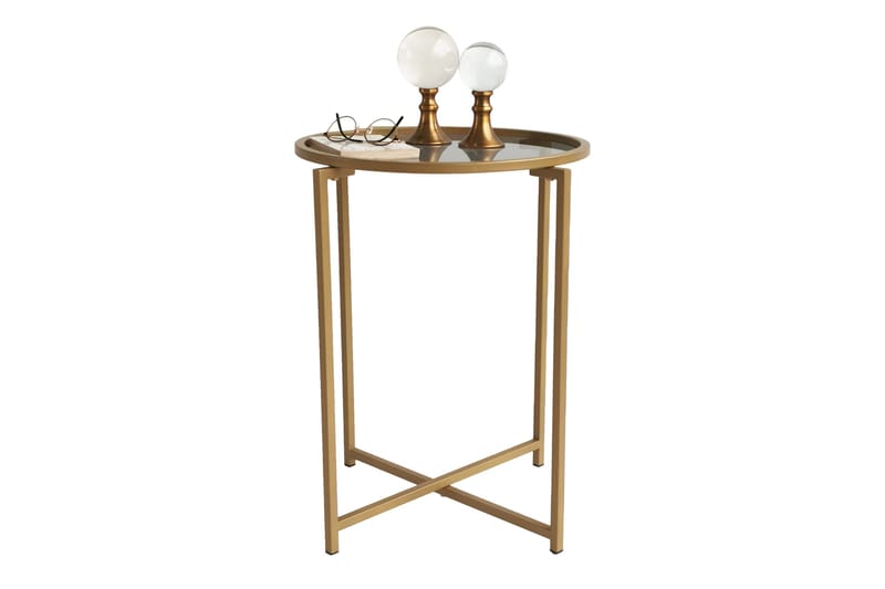 Hardinwre Soffbord 50 cm Runt 2-pack - Guld/Rökfärgat - Möbler - Vardagsrum - Soffbord & vardagsrumsbord - Satsbord