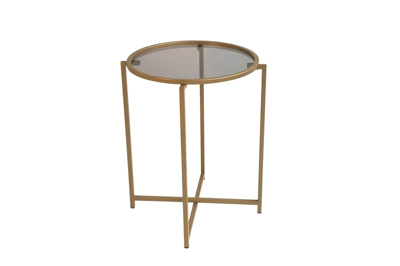 Hardinwre Soffbord 50 cm Runt 2-pack - Guld/Rökfärgat - Möbler - Vardagsrum - Soffbord & vardagsrumsbord - Satsbord